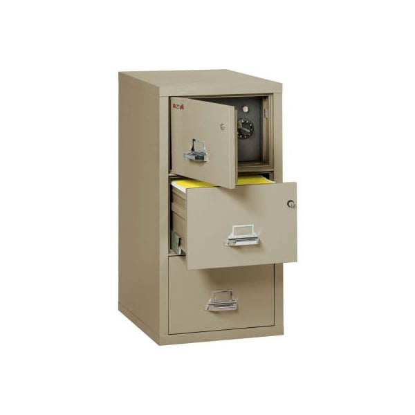 Fire King Fireking Fireproof 3 Drawer Vertical Safe-In-File Legal 20-13/16"Wx31-9/16"Dx40-1/4"H Pewter 3-2131-CPESF - main